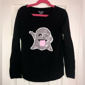 Children’s place flippable ghost‎ Halloween long sleeve shirt 10/12